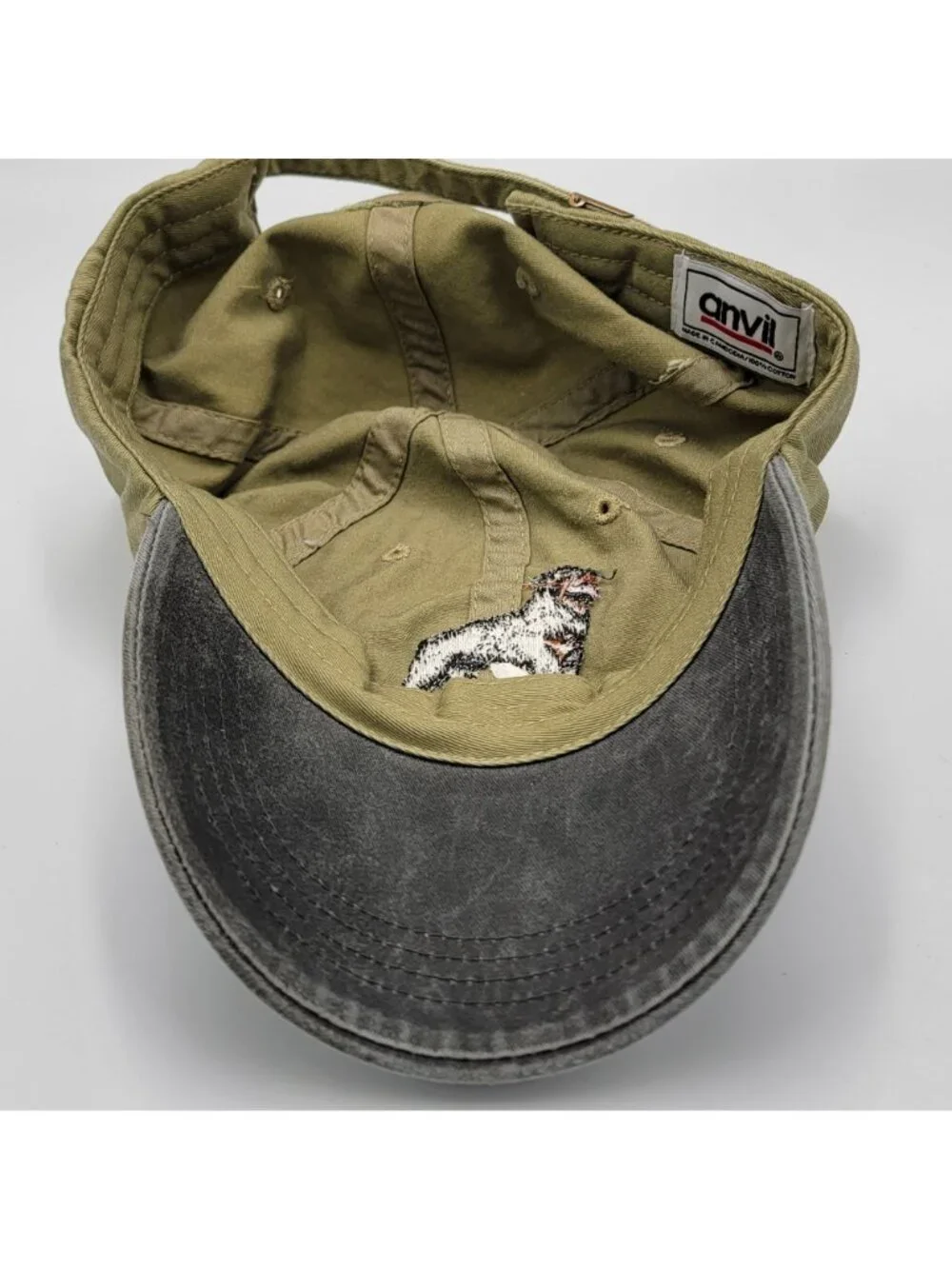 Rottweiler Dog Embroidered Baseball Cap, Dad Cap & Distressed Gray Adjustable St - Picture 9 of 14
